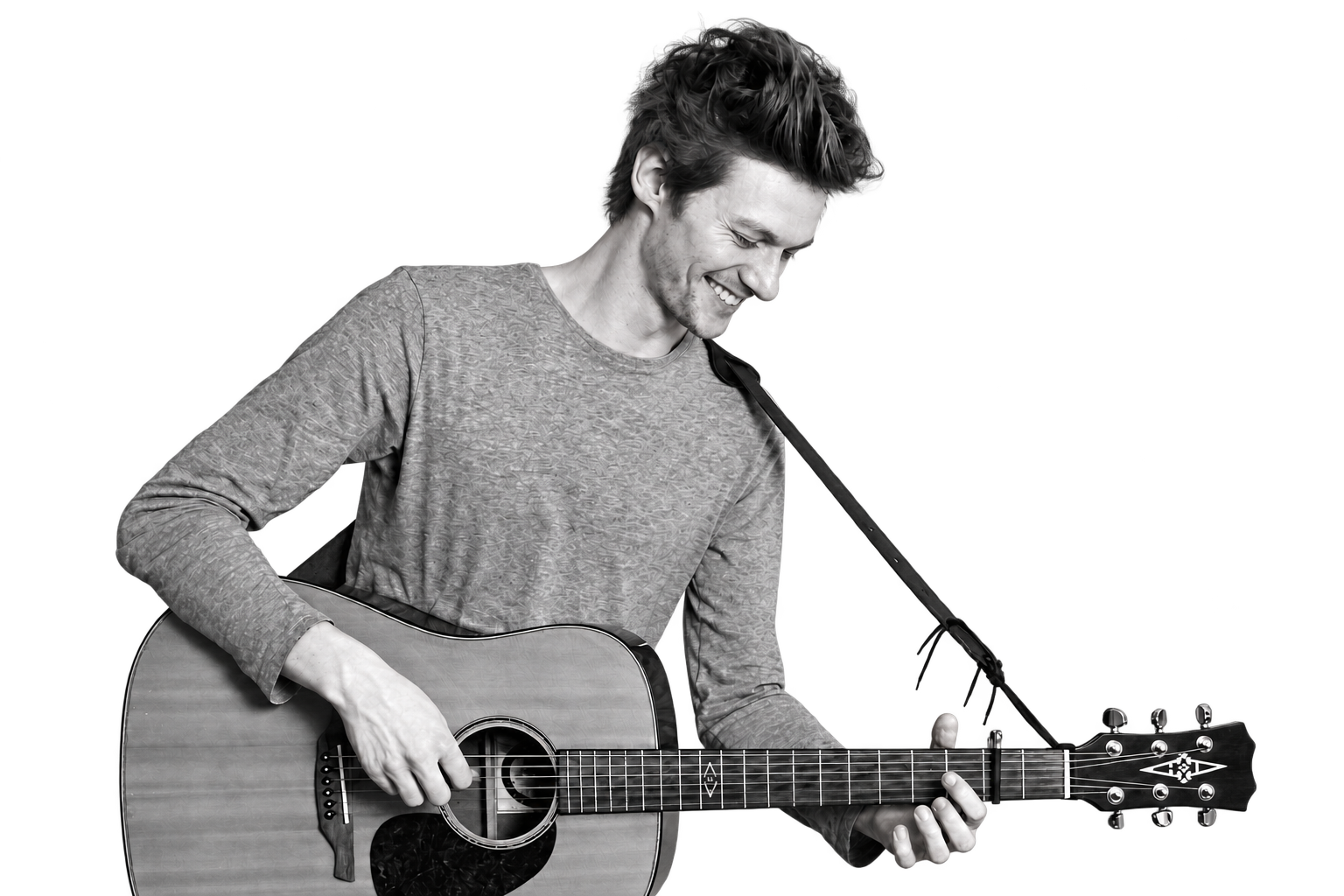 Gregor Jonas mit seiner Akustikgitarre
