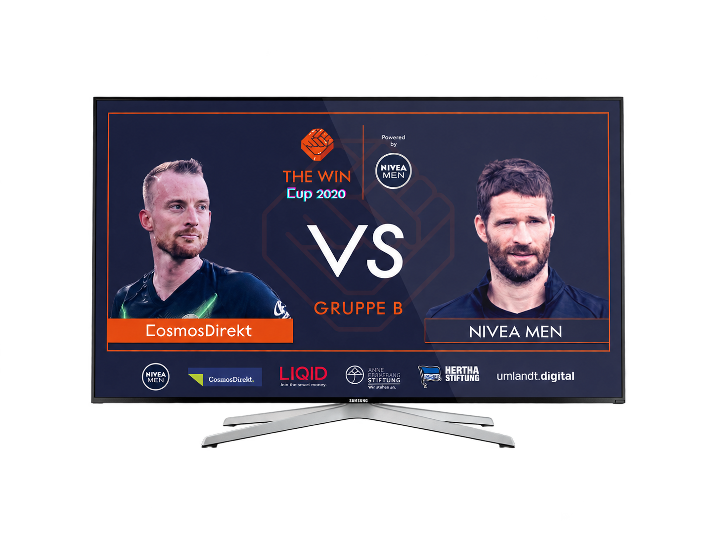 Matchup-Grafik auf einem Fernseher