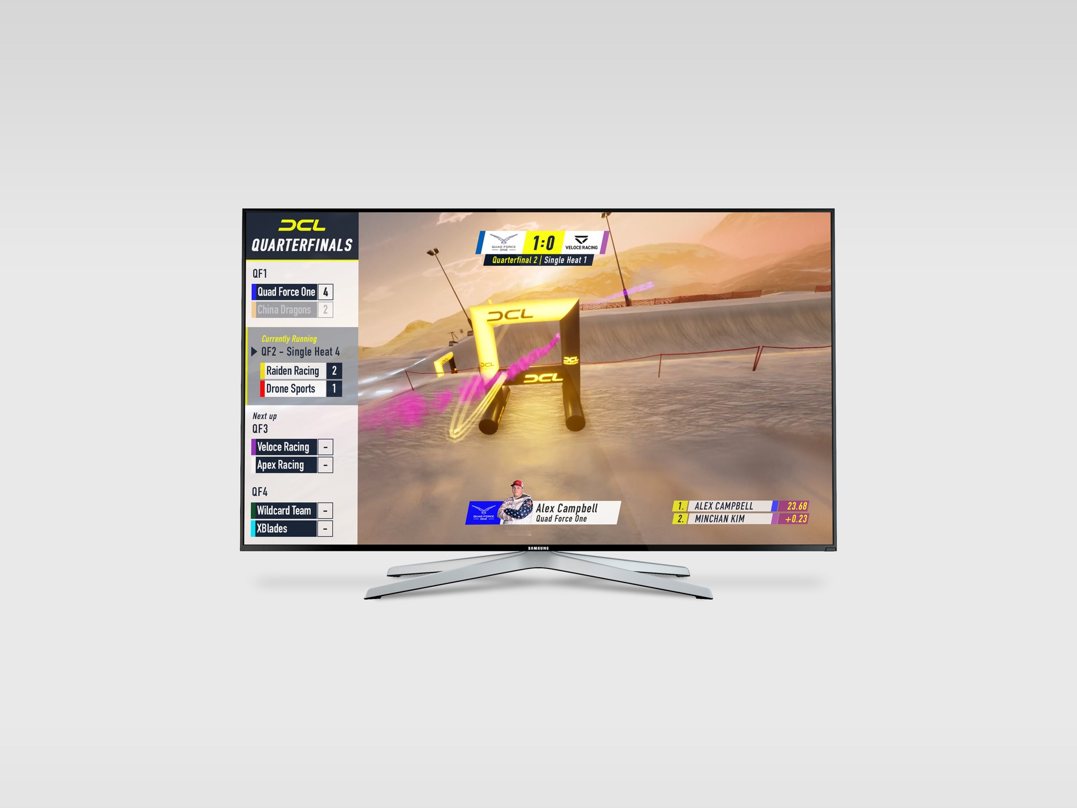 DCL – Broadcast-Design auf einem Fernseher