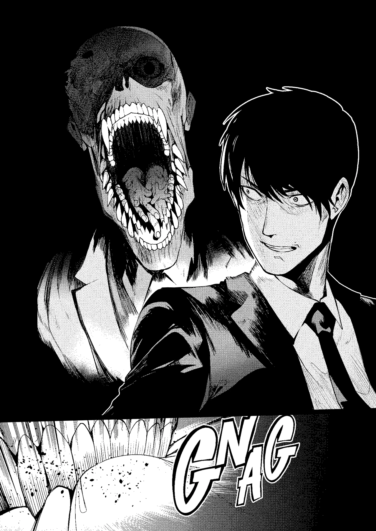 Manga-Panel: Keigo und Two Face
